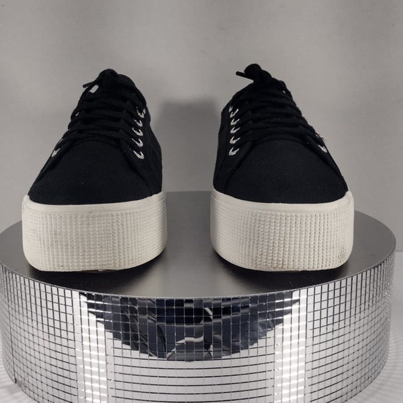 Superga Men's Black Canvas Sneakers size 9.5 pre owned Exellent condition - Picture 6 of 13